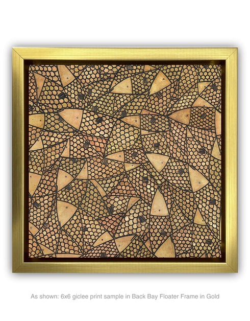 Copper Sardines | Framed Giclee Print on Canvas
